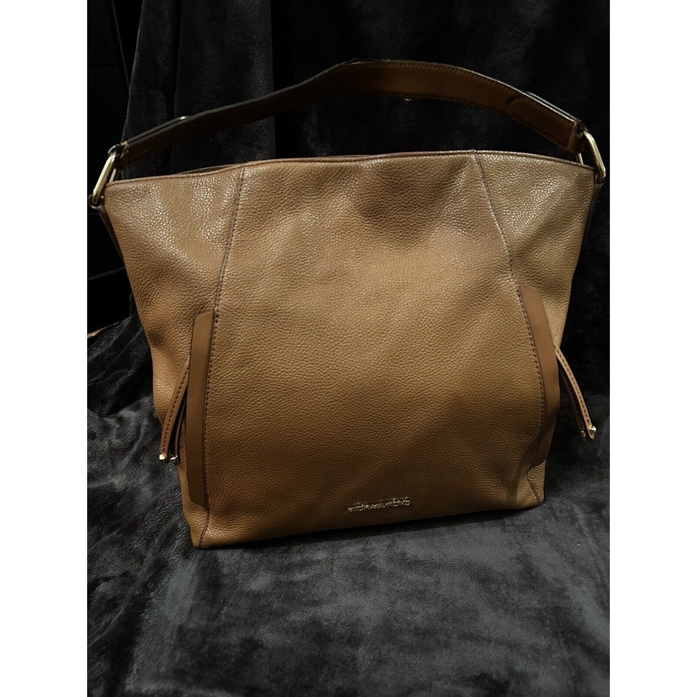 Michael Kors Tote Evie Large Luggage Leather Hobo Shoulder Handbag‎ Camel/Brown